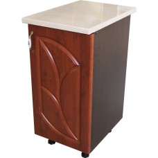 Corp inferior cu 1 Usa Dreapta Zebra, Wenge/MDF Cedru Frunza si blat Travertin 40 x 85 x 60